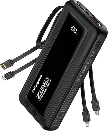 Portable Charger with Built in Cables, Slim 10000mAh Fast Charging 22.5W Power by Unknown