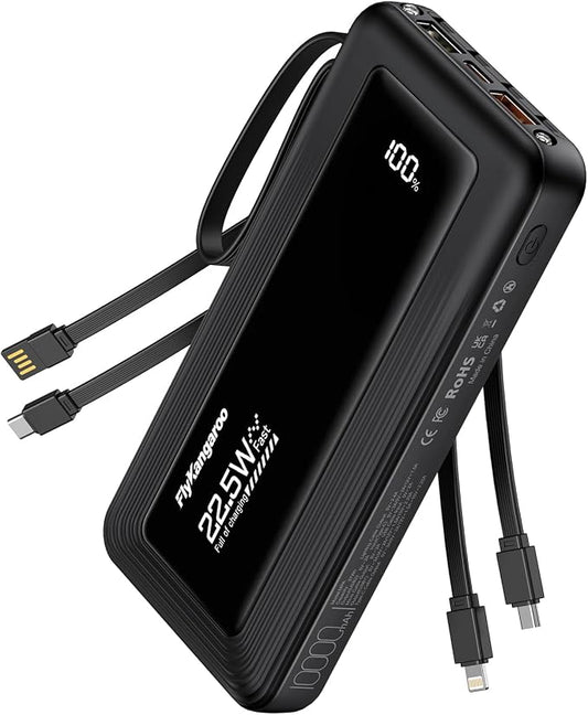 Portable Charger with Built in Cables, Slim 10000mAh Fast Charging 22.5W Power by Unknown