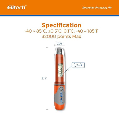 Elitech USB Temperature Data Logger Reusable Digital Recorder Medical - Image 5