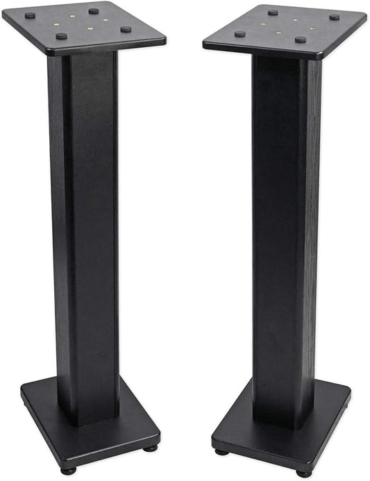 Rockville Pair RHTSB 36 Inch Bookshelf Speaker Stands, High-Performance Wood - Image 2