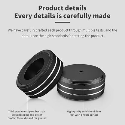 Viborg HiFi Speaker Spikes Isolation Feet Pads 58x22MM, 4X Audio Shock Absorber - Image 4