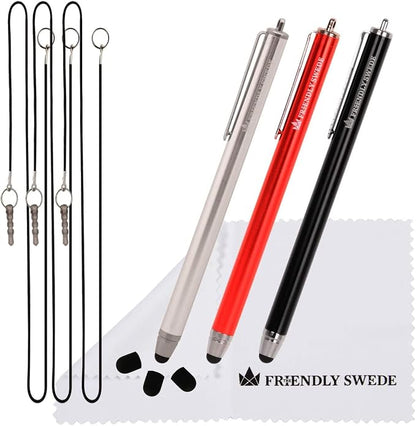 The Friendly Swede Stylus Pen for Touchscreen — 3-Pack 5.5" High Precision by TheFriendlySwede