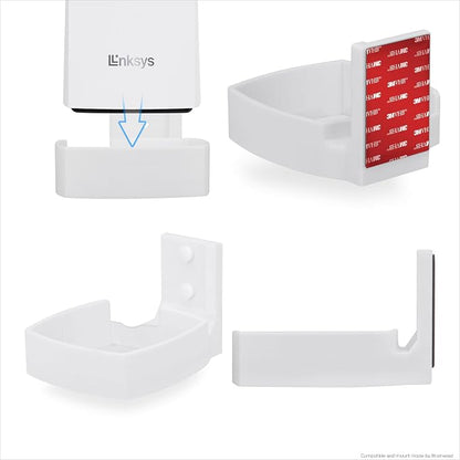 Wall Mount for Linksys MX4200 Mesh WiFi 6 Router, Adhesive & Screw-in Mounting - Image 8