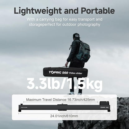 Accsoon Toprig 24inch/60cm Motorized Camera Slider, Button/APP Dual Control - Image 7
