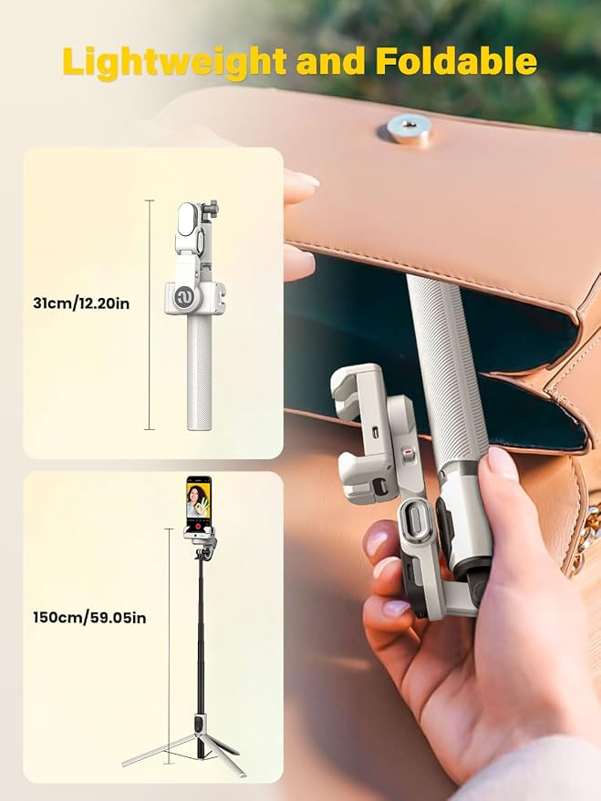 Smartphone Gimbal Stabilizer, Smart Face Tracking Tripod Without APP - 4 in 1 - Image 6