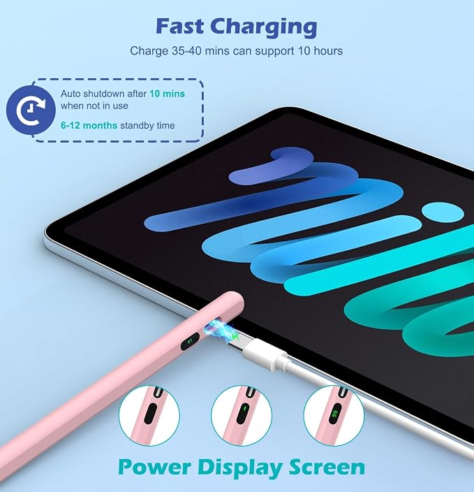 MoKo Stylus Pens for Touch Screens, Fast Charge Stylus Pen for Apple - Image 3