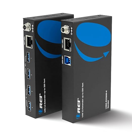 OREI USB 3.2 Over Ethernet HDbaseT Cat6 Extender LAN Upto 330 Feet by OREI