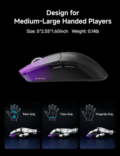 S9 Pro Wireless Gaming Mouse, 59G Ergonomic Computer Mouse, Triple Modes - Image 7