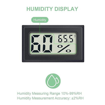 8 Pack Mini Indoor Temperature Humidity Meter Gauge Thermometer Hygrometer LCD - Image 4