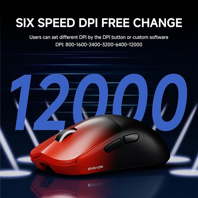 EWEADN X23Pro Wireless Gaming Mouse, 2.4G/BT5.0/USB-C Esports Gaming Mouse - Image 4