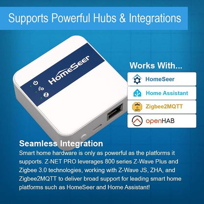HomeSeer Network-Connected Z-Wave & Zigbee Interface, Ethernet & WiFi, 800 - Image 5