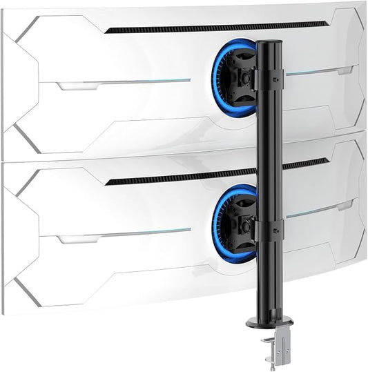BEWISER Dual Monitor Stand Desk Mount- Vertical Heavy Duty Monitor Riser Fits by BEWISER