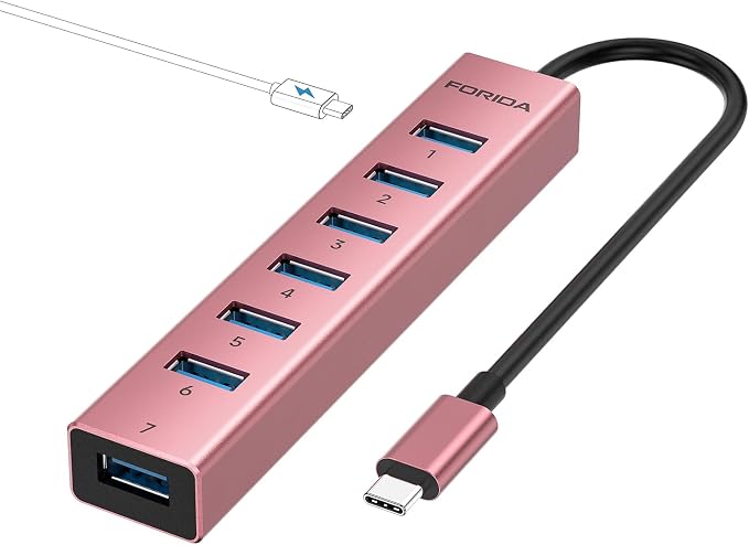 FORIDA USB C Hub-8 Port USB HUB by FORIDA-Besttecforusbhubdockingstation
