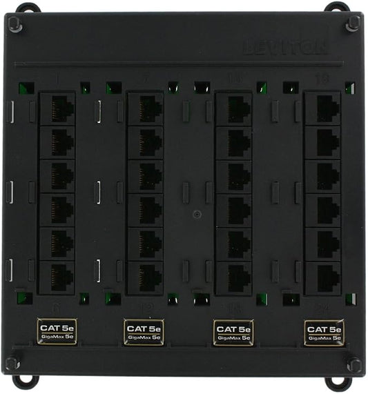 Leviton EB 24-Port Cat5E Patch Panel Twist Mount by Leviton