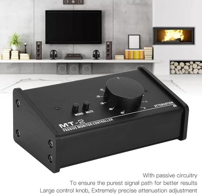 Big Knob Passive Monitor Controller, XLR and 3.5mm Interface Large Volume Knob - Image 2