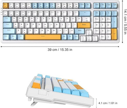 Wireless Mechanical Keyboard, Triple Mode 2.4G/USB-C/BT Gaming Keyboards 100 - Image 7