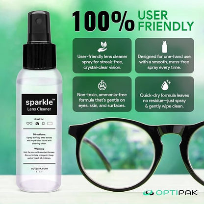 Sparkle Anti-Reflective Lens Cleaner Spray kit | 2oz Glasses Cleaner Spray + - Image 7