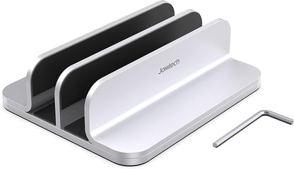 Double Aluminum Laptop Vertical Stand Organizer, Sturdy Notebook Computer - Image 5