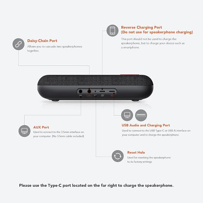 NUROUM A15 Conference Speaker and Microphone, Portable Bluetooth Wireless - Image 8