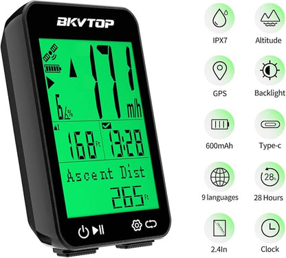 GPS Bike Computer Wireless Cycling Computer - Image 4