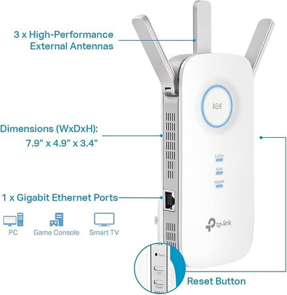 TP-Link AC1900 WiFi Range Extender RE550 | Dual-Band Wireless Repeater - Image 6