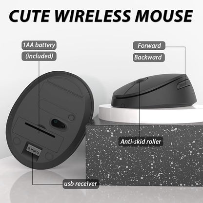 Wireless Keyboard and Mouse, KOOTOP Cute Black Keyboard and Mouse, 2.4G - Image 4