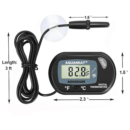 AQUANEAT Aquarium Thermometer, Fish Tank Thermometer, Digital Temperature Test - Image 6