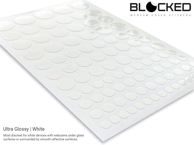 BLOCKED Stackable Webcam/Camera Vinyl Covers | 456 Low-Tack Restickable Webcam - Image 6