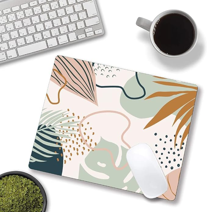 Mouse Pad, Square Mouse Pad, Cute Mouse Mat Waterproof Non-Slip Rubber Base - Image 2