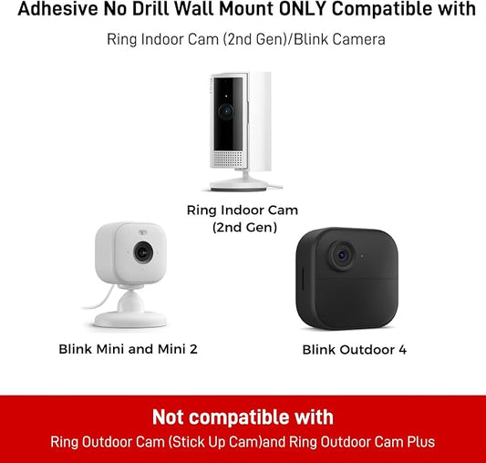 3 Pack Ring Indoor Camera No Drill No Screws Wall Mount Bracket Compatible - Image 2