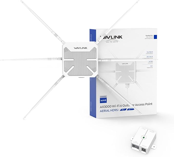 WAVLINK AX3000 Outdoor WiFi 6 Extender, 2026 Long Range Gigabit Wireless Access by WAVLINK%C2%AE