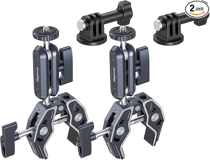 SMALLRIG Camera Mount Clamp 2-Pack, Ballhead Magic Arm by SmallRig