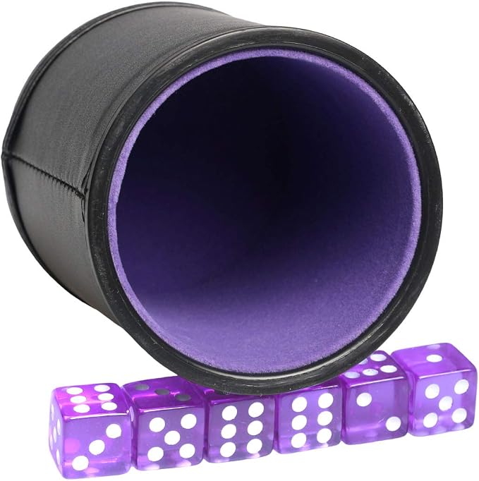 Leatherette Dice Cup Felt Lining Shaker Quiet - Image 5