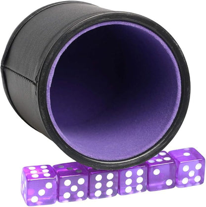 Leatherette Dice Cup Felt Lining Shaker Quiet - Image 5