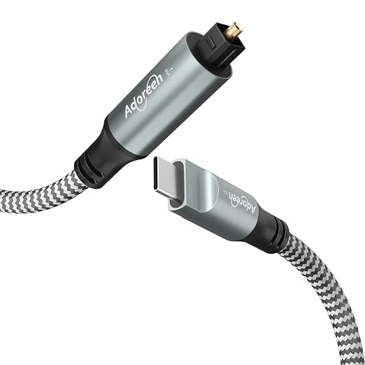 Adoreen Unidirectional USB C to Toslink Digital Optical Audio Cable 10 Ft by Adoreen