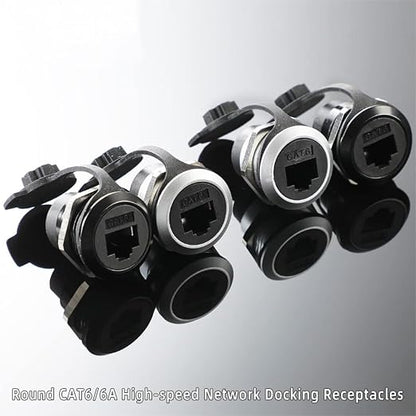 PENGLIN 10PCS RJ45 Shielded Panel Mount Connector, CAT6//5e/5 8P8C Ethernet LAN - Image 5