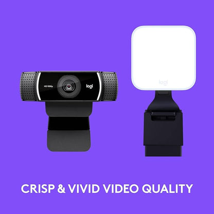 Logitech C922x Pro + Logitech for Creators Litra Glow - Image 3