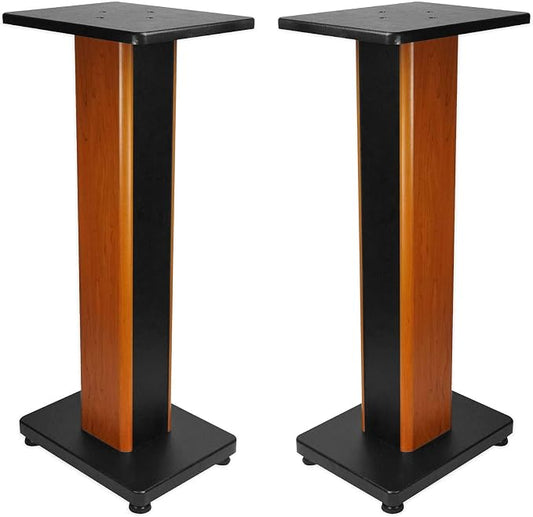 Rockville 28" 2-Tone Bookshelf Speaker Stands Surround Sound Home Theater - Image 2