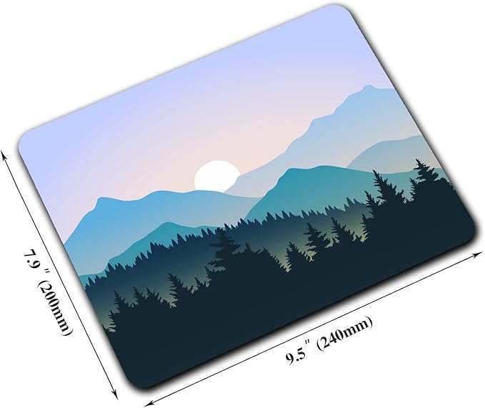 Mountain Landscape Mouse Pad, During Sunrise Mouse Pad - Image 2