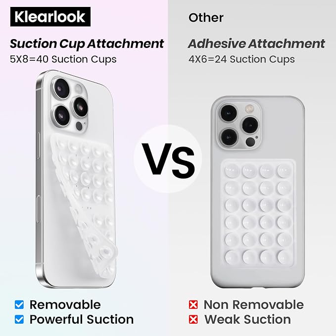 2PCS Silicone Suction Cup Phone Case Mount Double Sided, Hands-Free Phone - Image 2