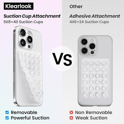 2PCS Silicone Suction Cup Phone Case Mount Double Sided, Hands-Free Phone - Image 2