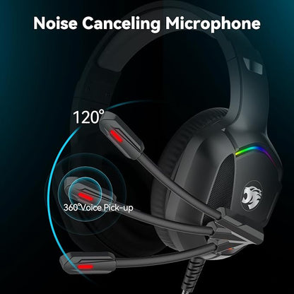 Gaming Headset with Microphone for Pc, Xbox One Series X/s, Stereo Wired Noise - Image 3