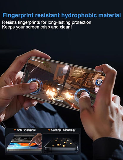 OneFish for iPhone 15/16 Privacy Screen Protector, 4-Way 360° Anti-Spy Tempered - Image 6