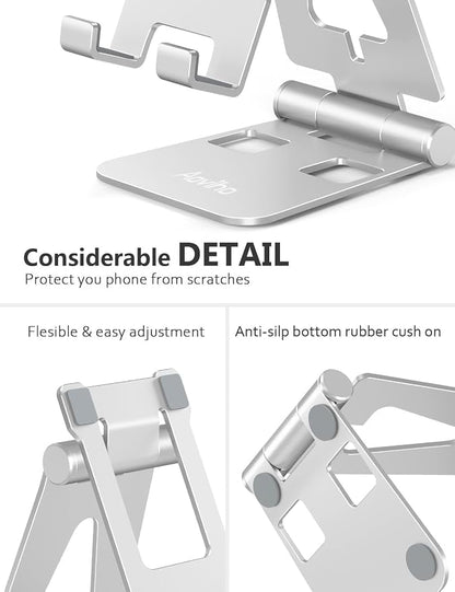 Cell Phone Stand for Desk, Adjustable Desktop Phone Holder Stand, Foldable - Image 3