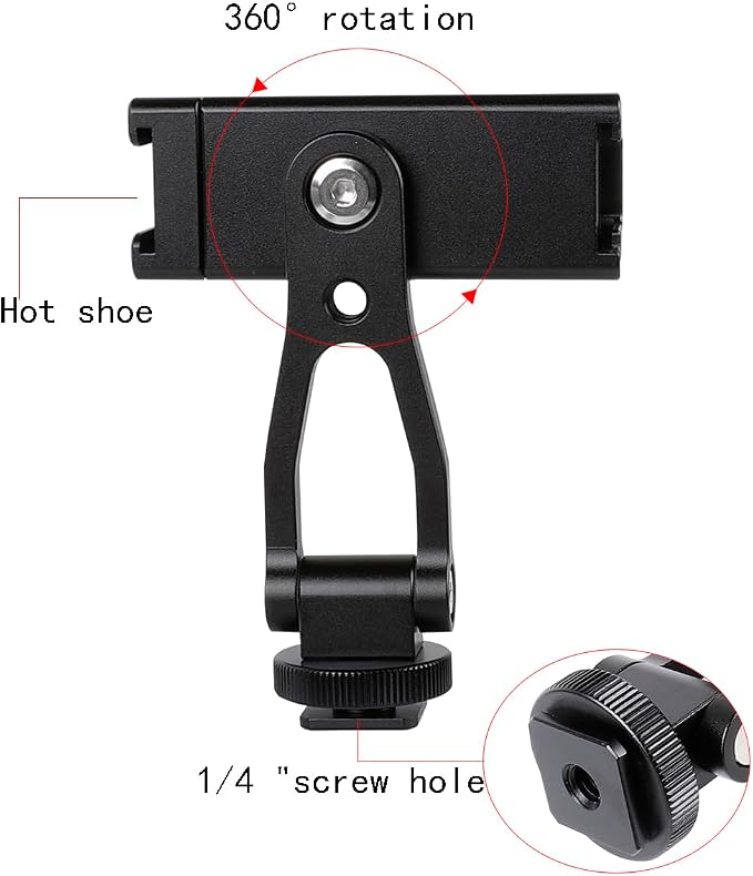 Aluminium Alloy Phone Tripod Mount, Universal Cell Phone Mount Adapter - Image 2
