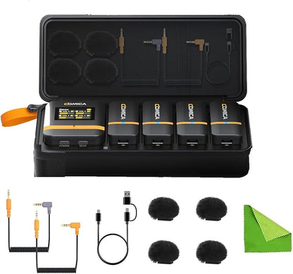 COMICA Vimo Q Four-Channel Mini Wireless Lavalier Microphone System by COMICA