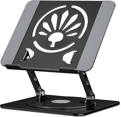 Adjustable Laptop Stand for Desk-360° Rotating Foldable Laptop Holder Ergonomic - Image 8