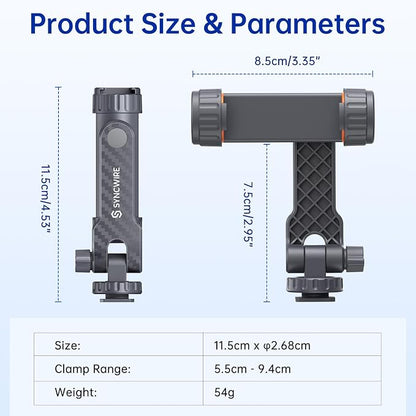 SYNCWIRE Tripod Phone Mount, Universal Smartphone Mount Adapter - Image 7