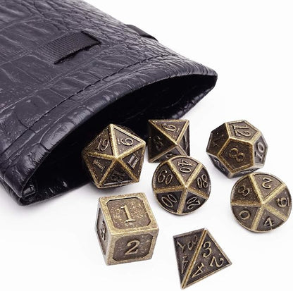 Haxtec DND Metal Dice Set 7PCS D&D Dice of D20 D12 D10 D8 D6 D4 Compatible - Image 4