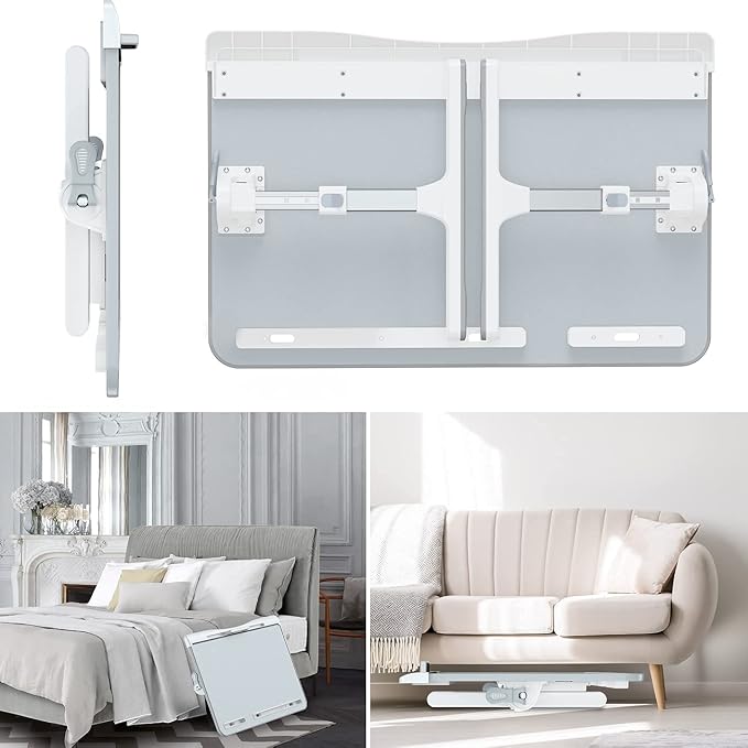 Laptop Bed Desk with Adjustable Heights and Angles, Upgraded-Sturdy Foldable - Image 6